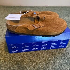 Birkenstock Brown Suede Clogs